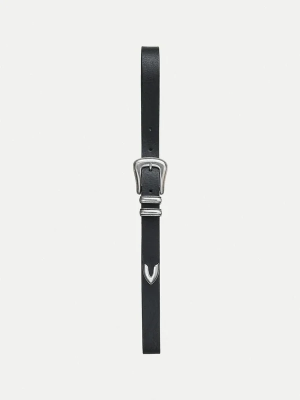 Western Silver Belt Black - 1