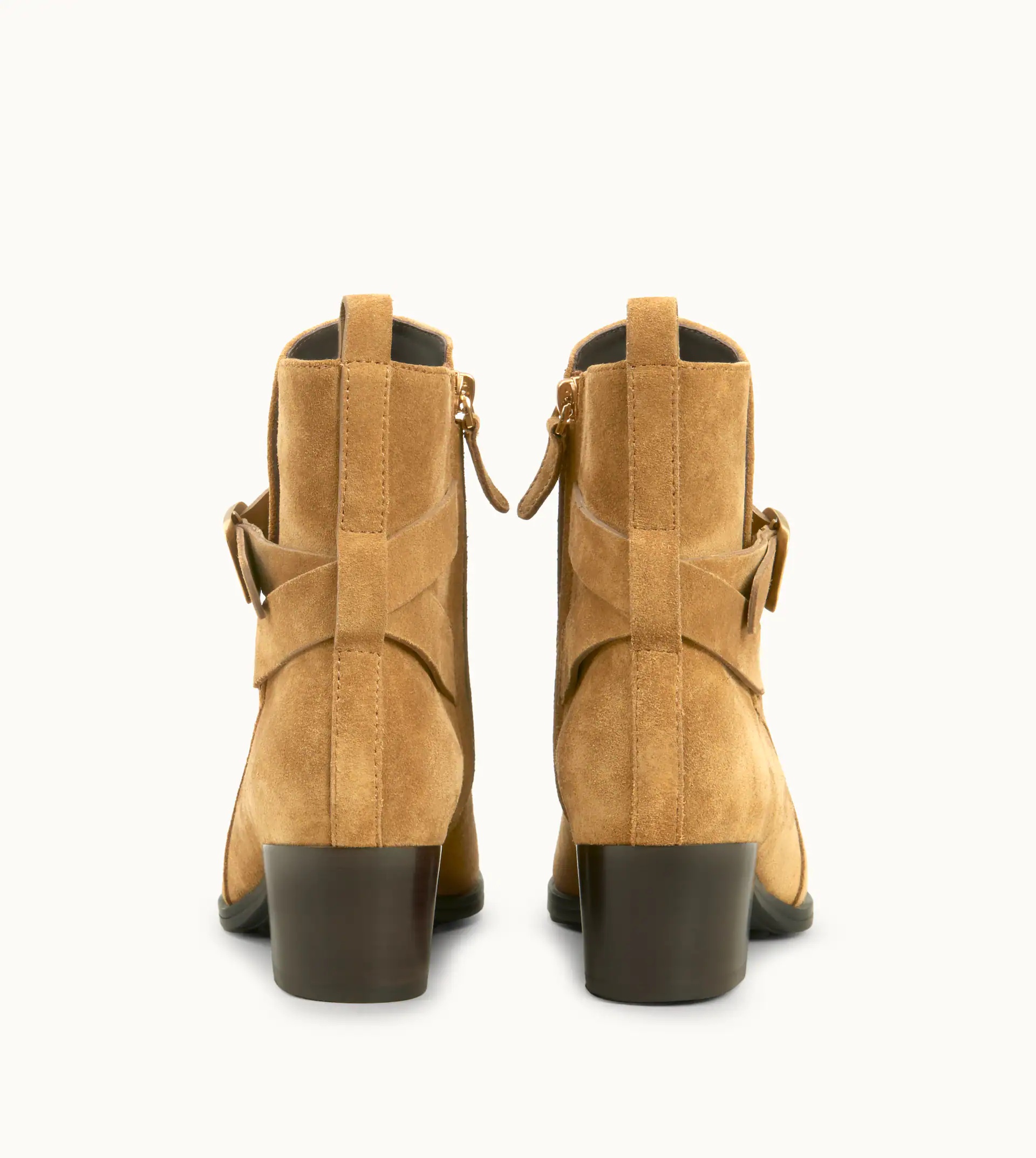 ANKLE BOOTS IN SUEDE - BEIGE - 3
