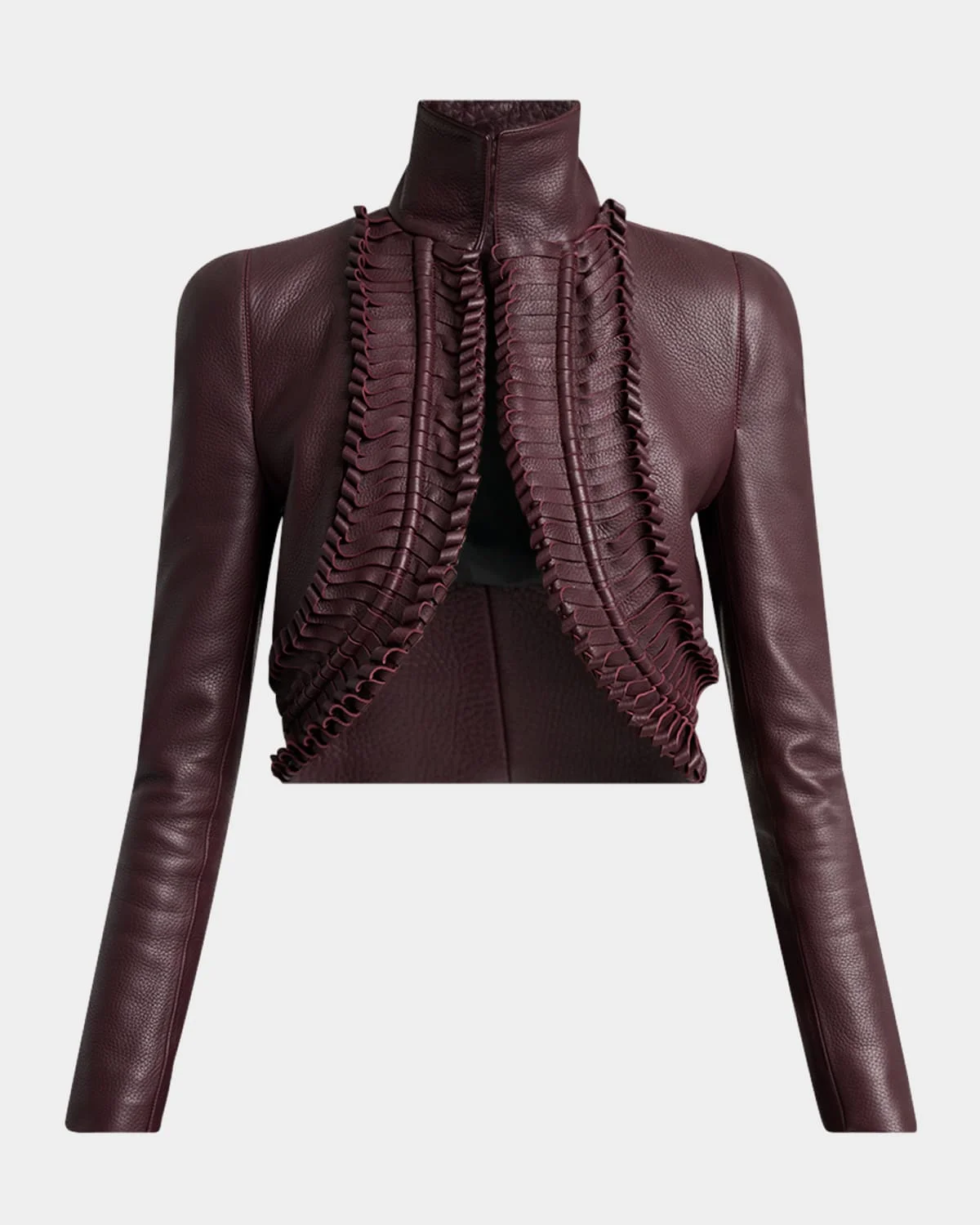 Leather Trimmed Jacket - 1