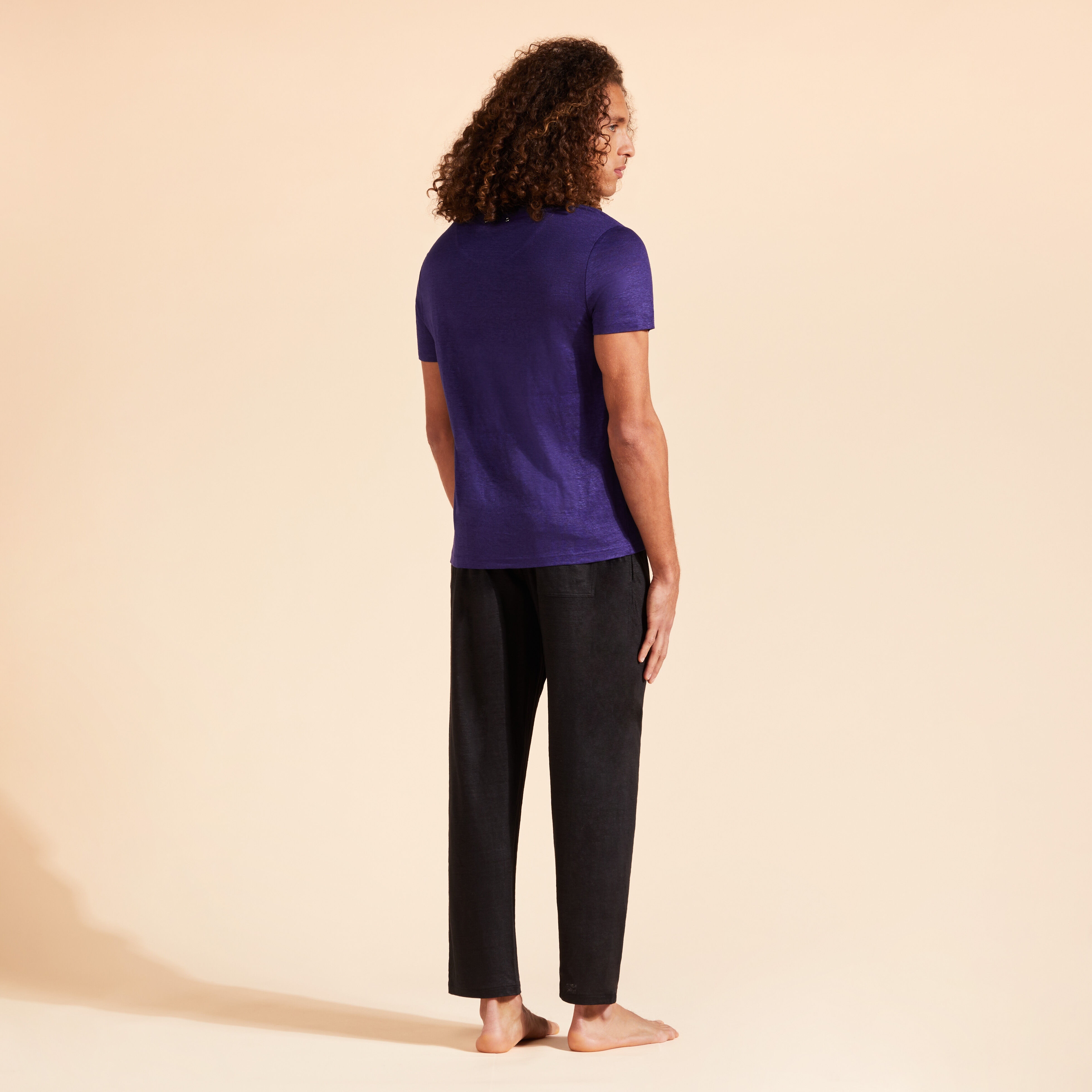 Unisex Linen Jersey T-Shirt Solid - 4
