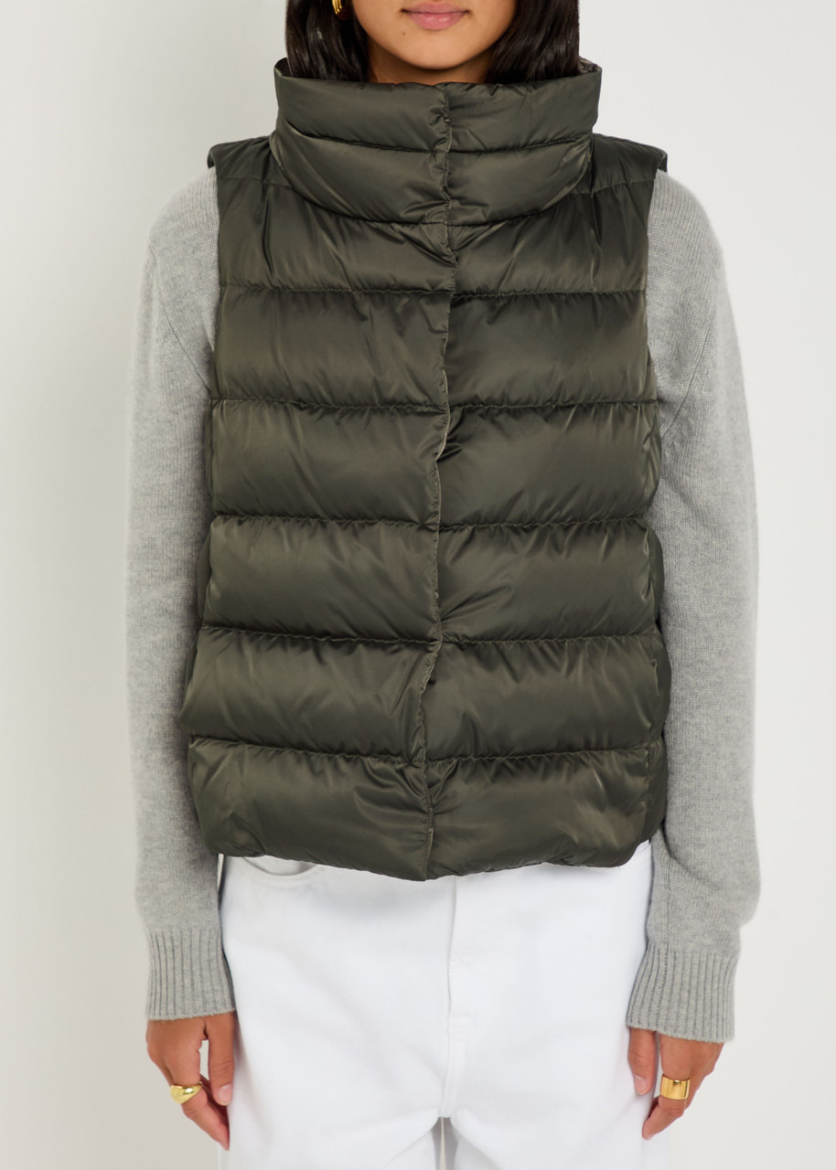 Herno Quilted Hooded Shell and Faux fur Gilet - 6