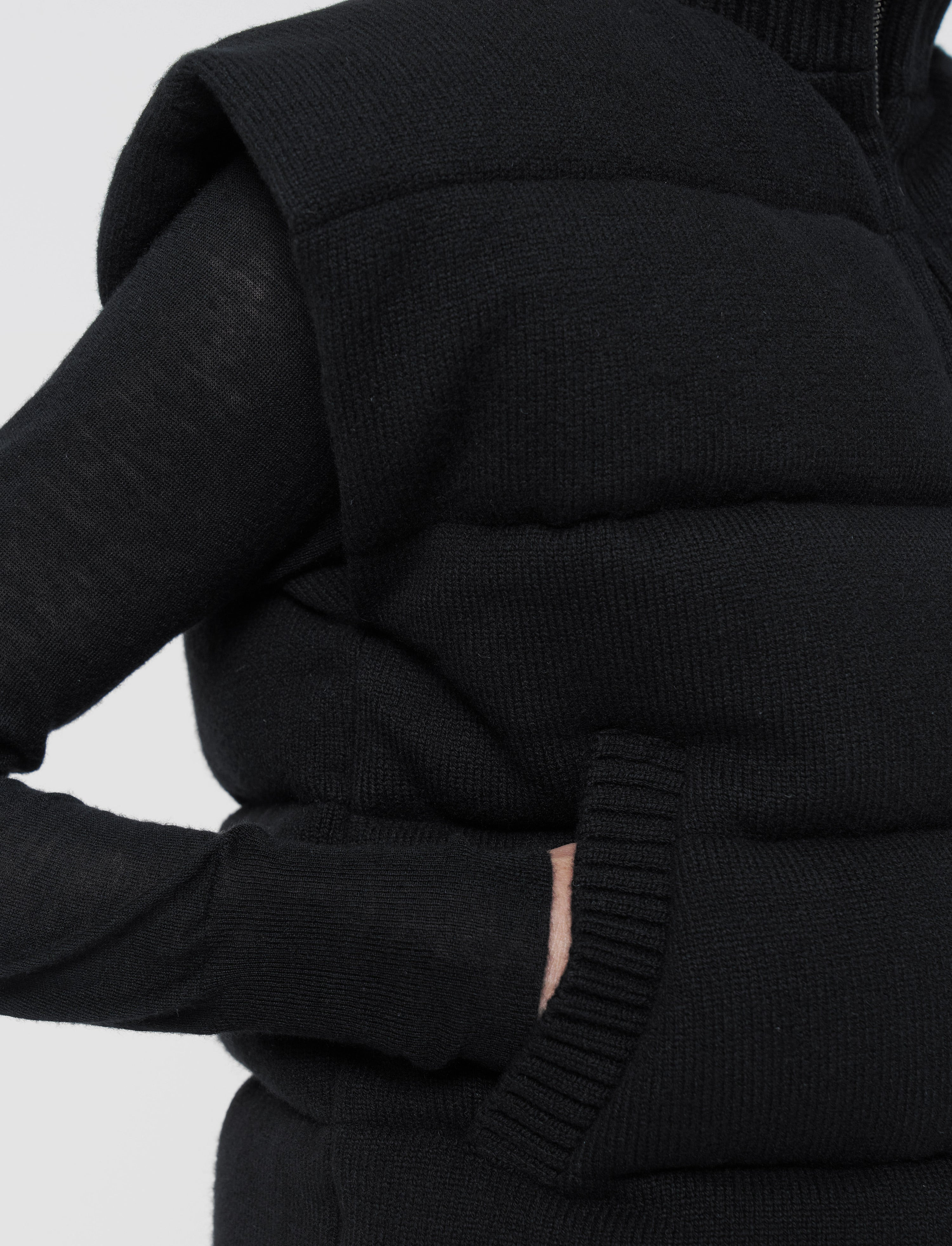Knitted Down Puffer Gilet - 5