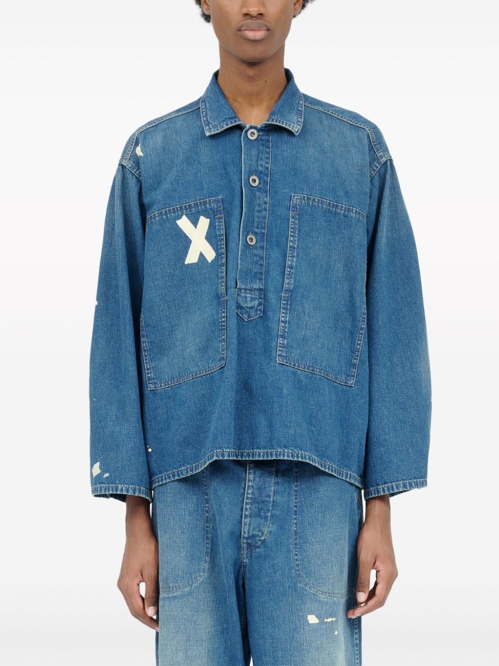 Distressed denim shirt - 2