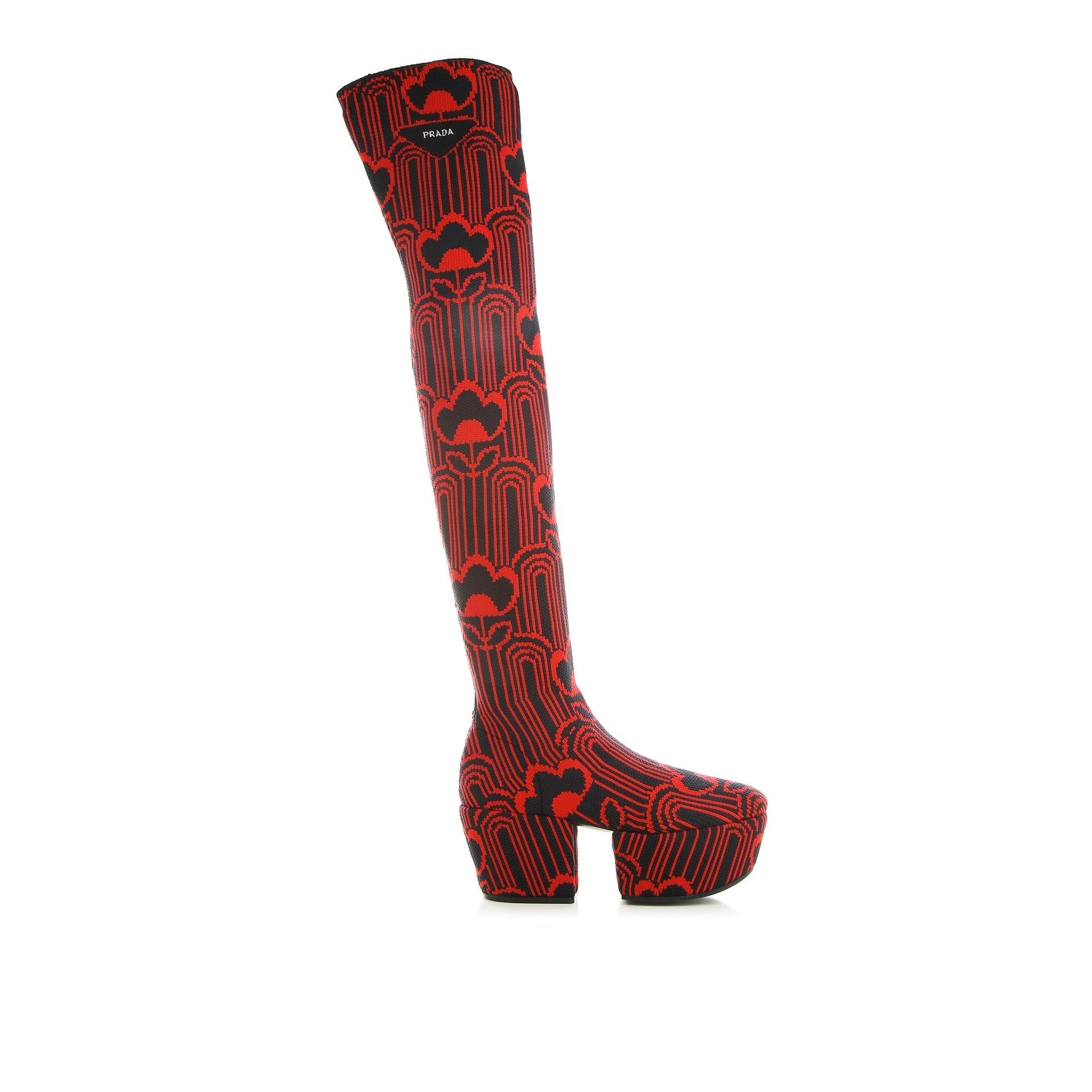 Prada Jaquard Embroidered Boots Women - 5