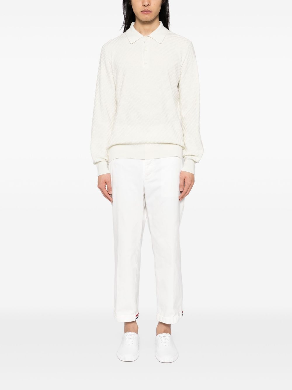 Trama-weave polo shirt - 2