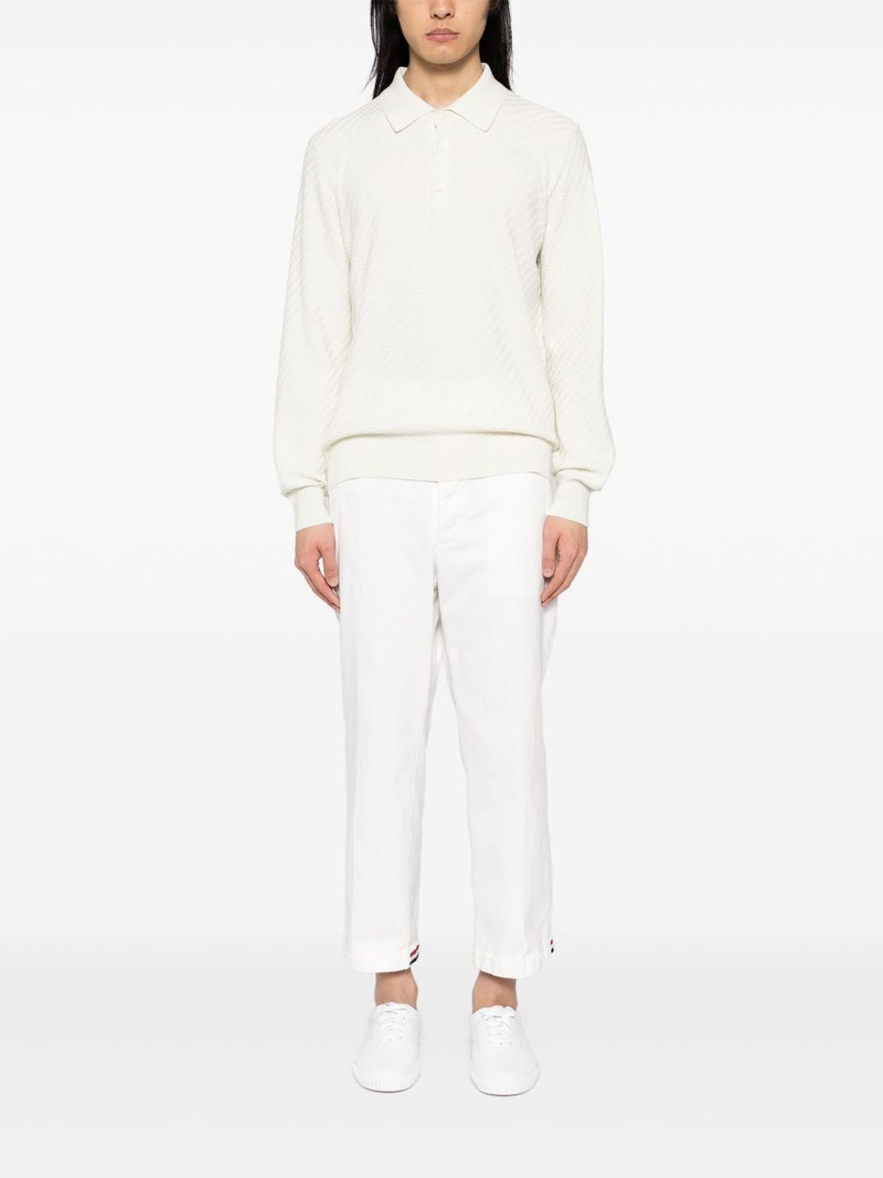 Brioni Trama-weave polo shirt outlook