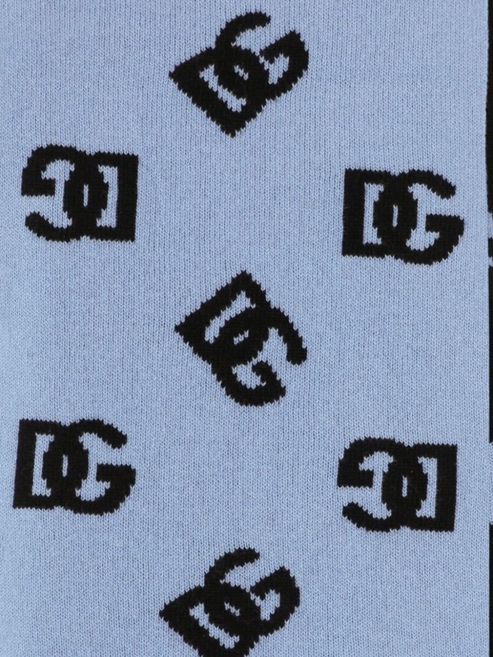 intarsia-knit logo scarf - 2