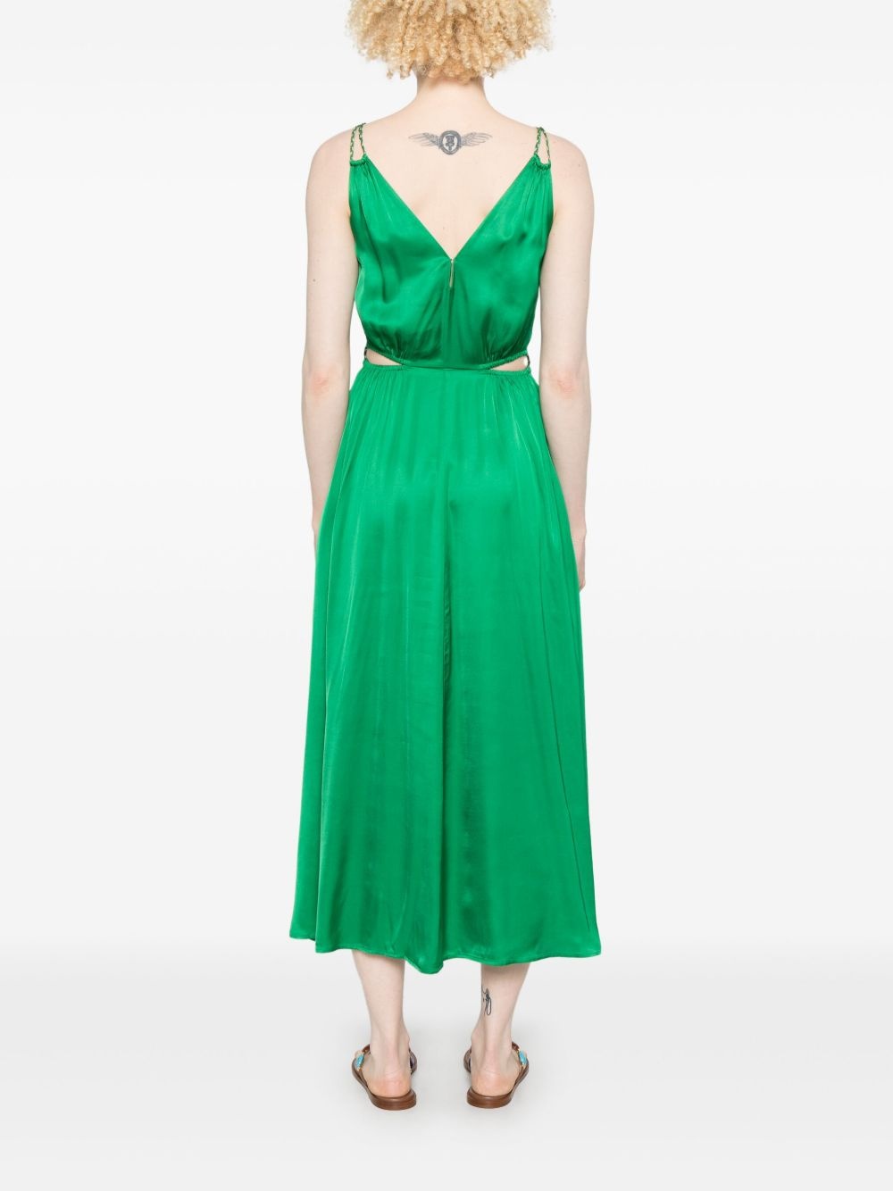 V-neck midi dress - 4