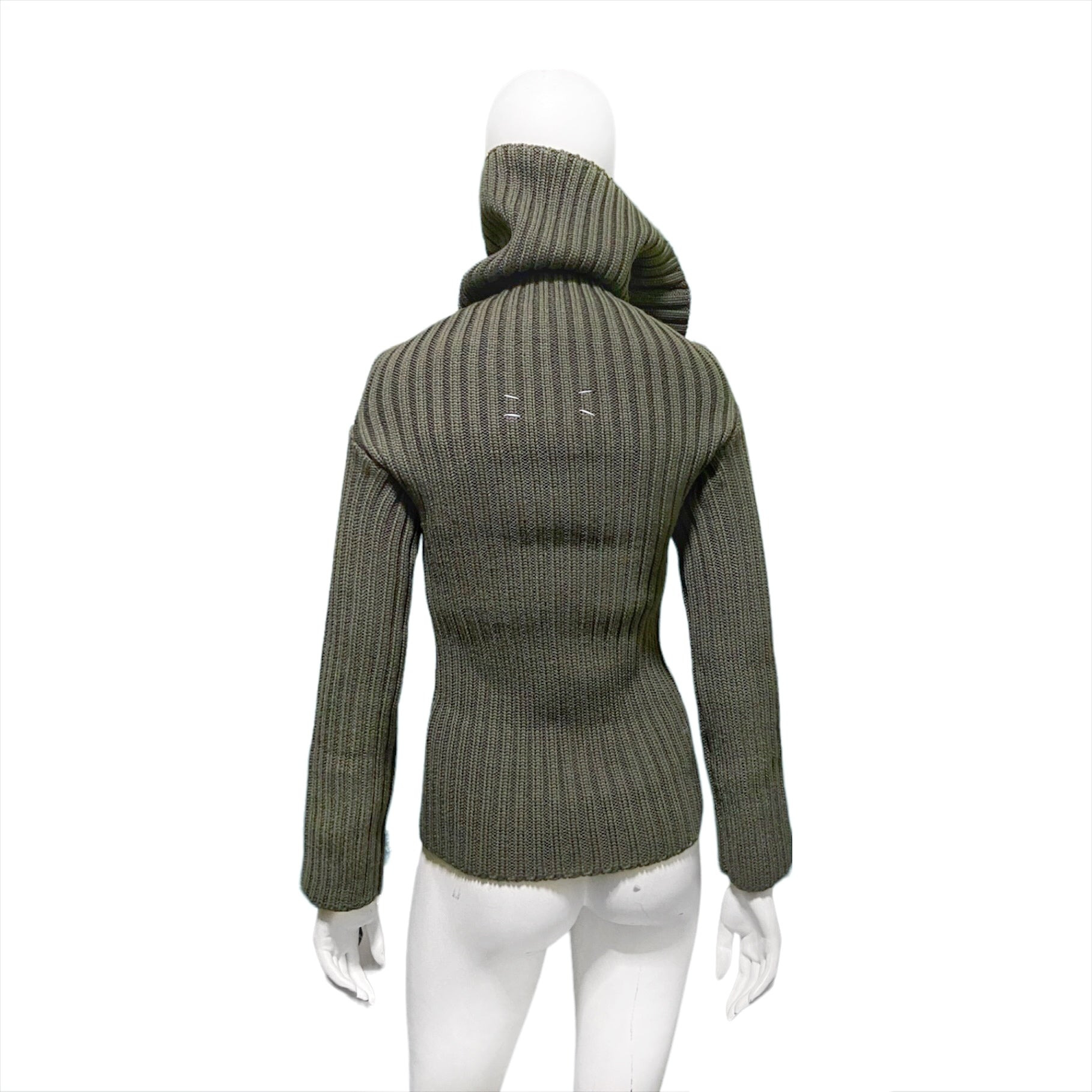 Maison Martin Margiela Fall 1998 'Flat' Collection Green Envelope Knit Jacket - 10