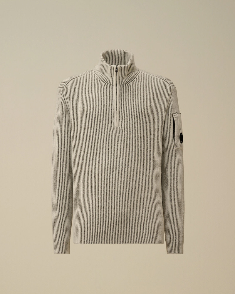 Fleece Knit Half Zip Sweater 1