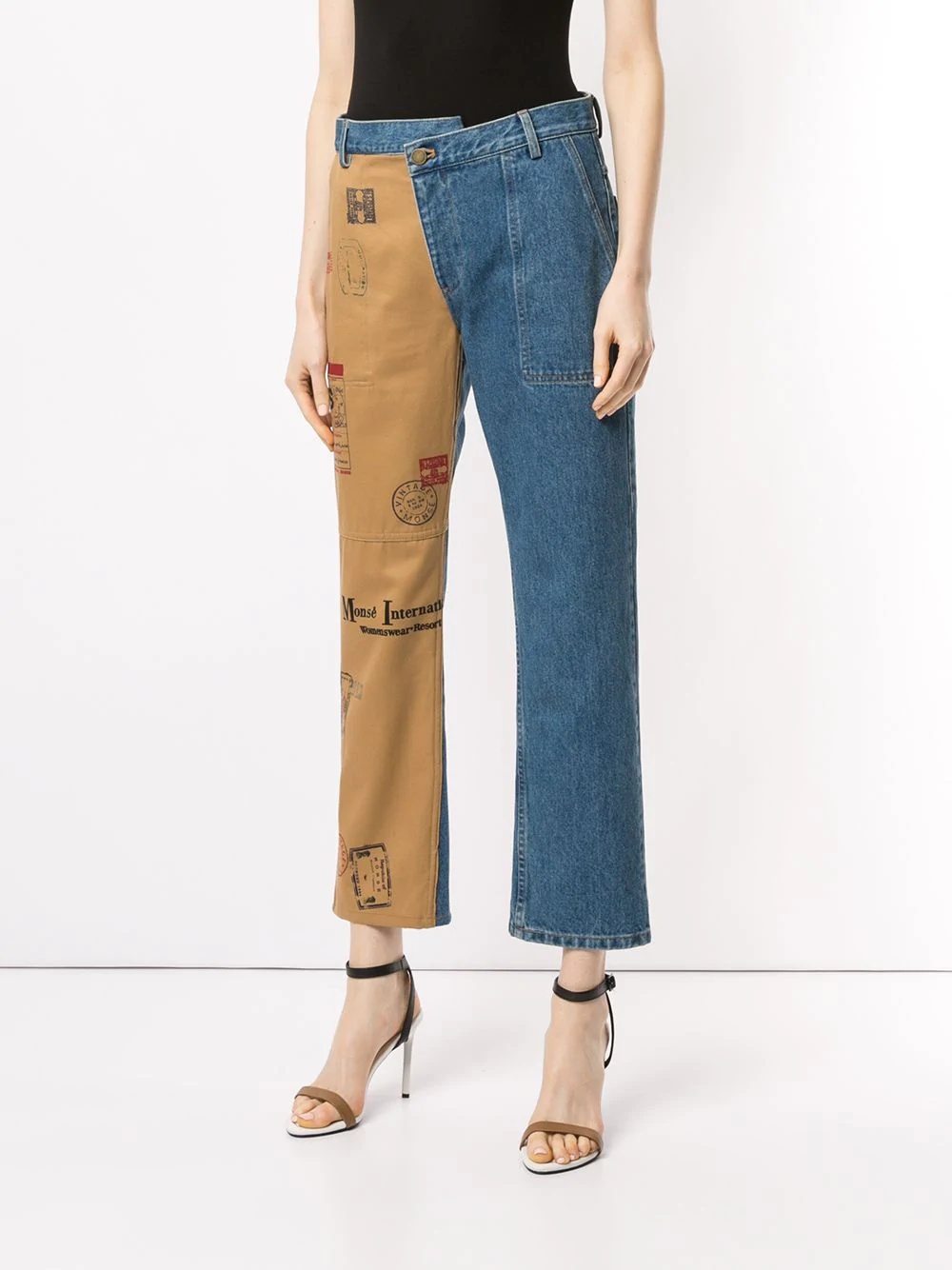 Half & Half canvas jeans - 3