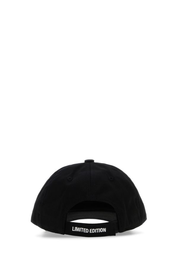 Black cotton baseball cap - 3