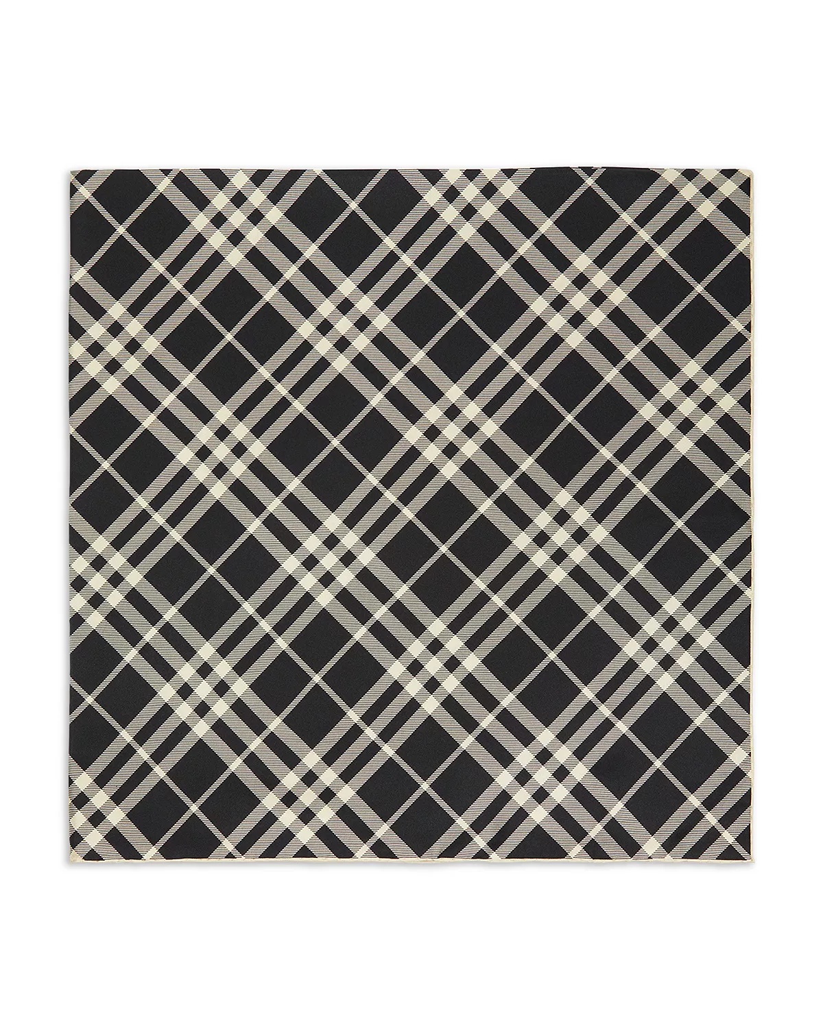 Check Silk Scarf - 3