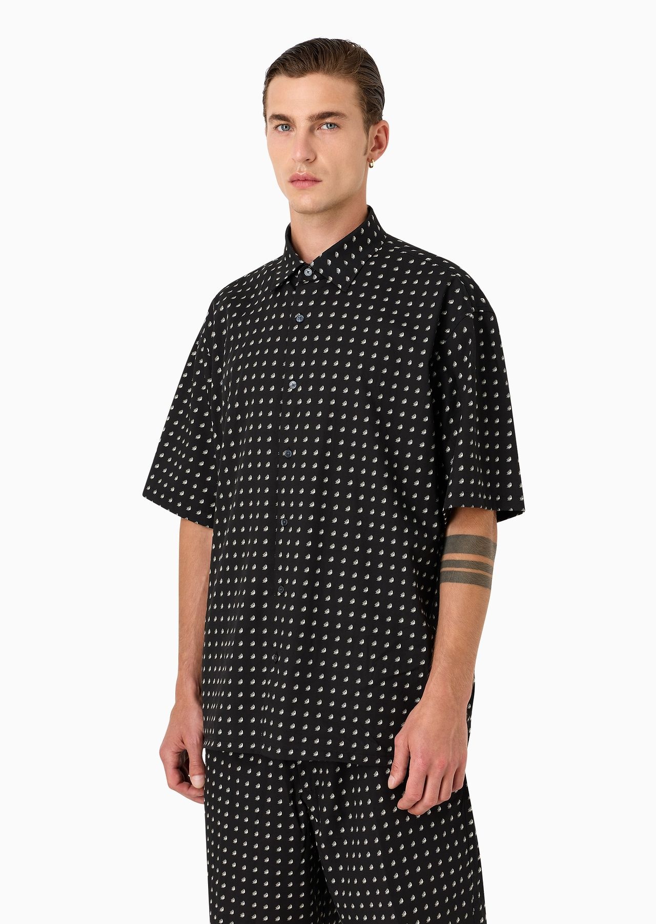 ASV Lyocell-blend oversized, short-sleeved shirt with all-over print - 2