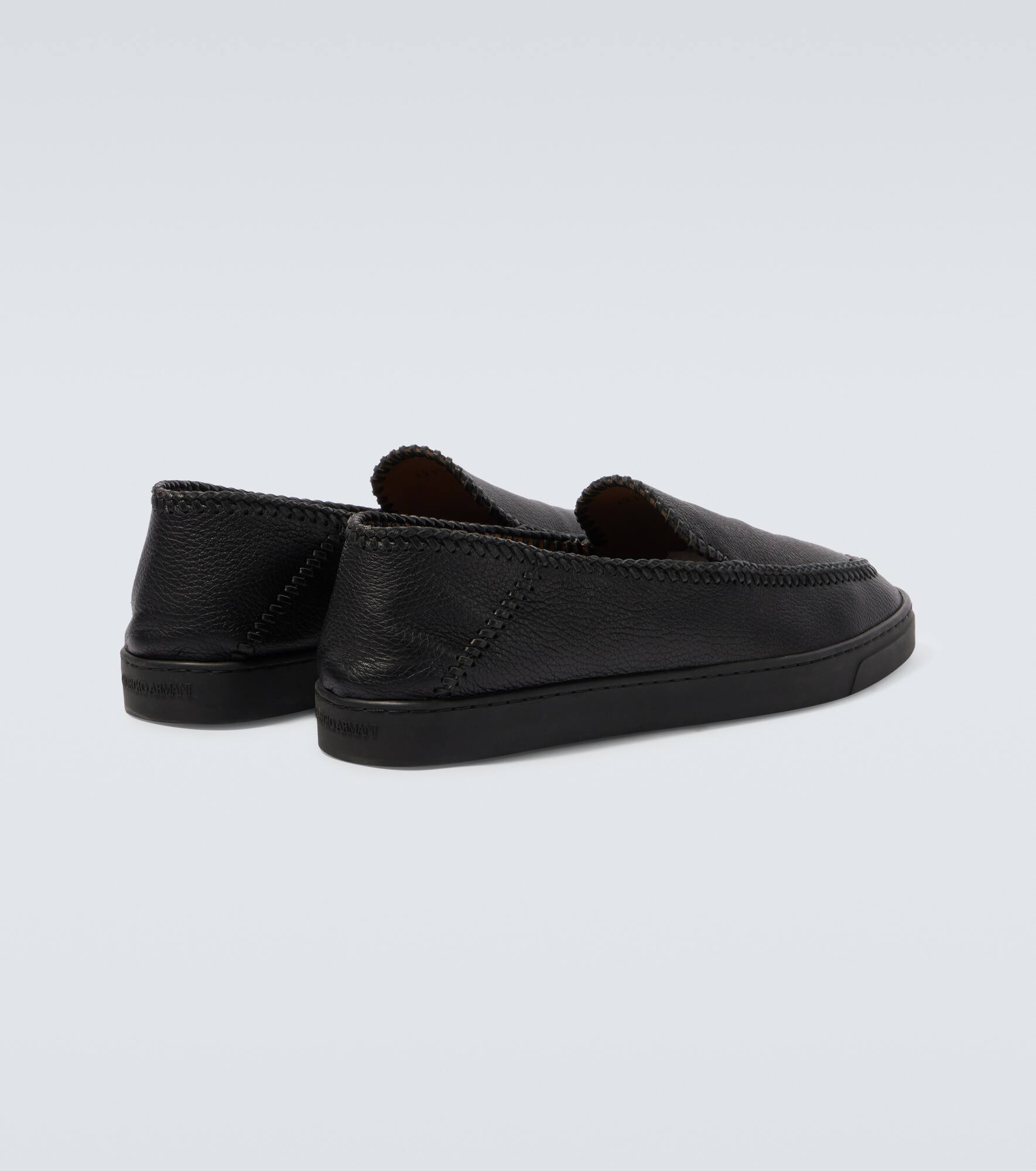 Leather slip-on shoes - 6