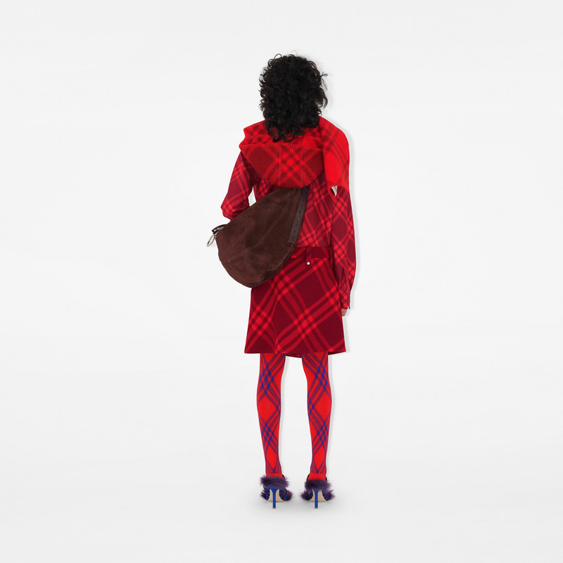 Check Wool Mini Skirt 4