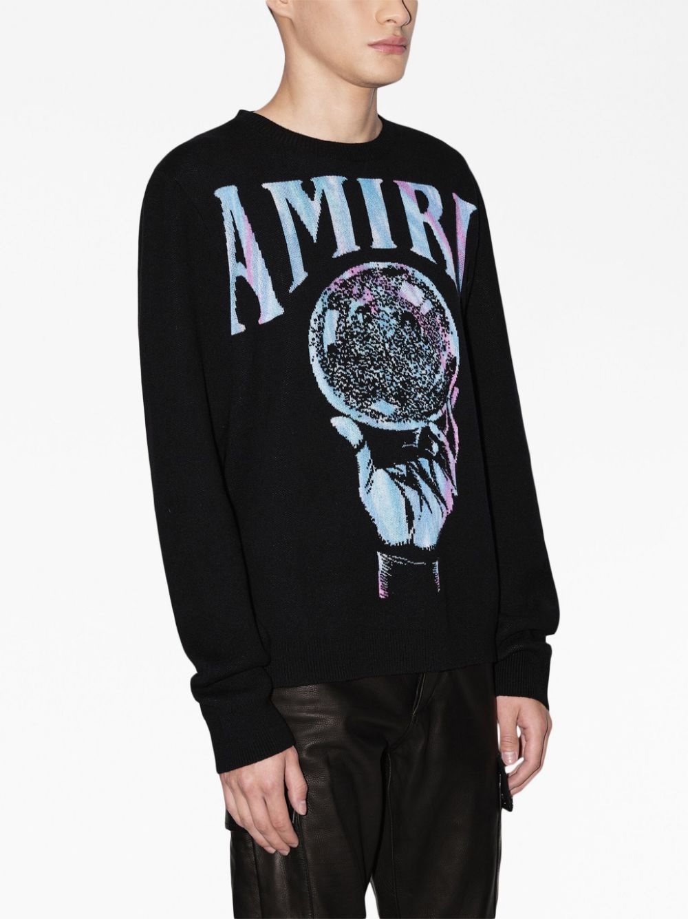 crystal ball print long-sleeve sweatshirt - 3