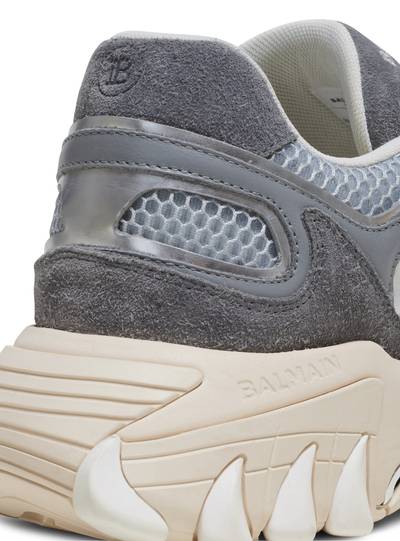 Balmain B-East trainers in metallic leather and mesh outlook