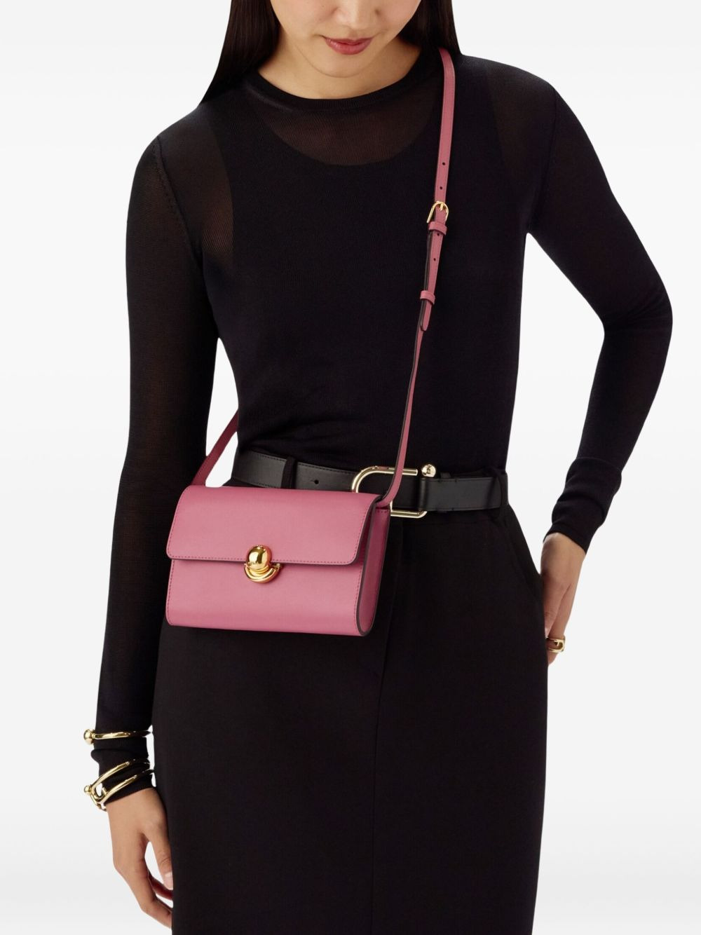 ball-clasp leather mini bag - 2