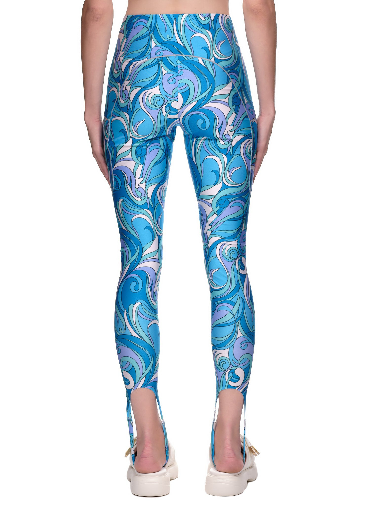 Paisley Print Stirrup Tights - 3