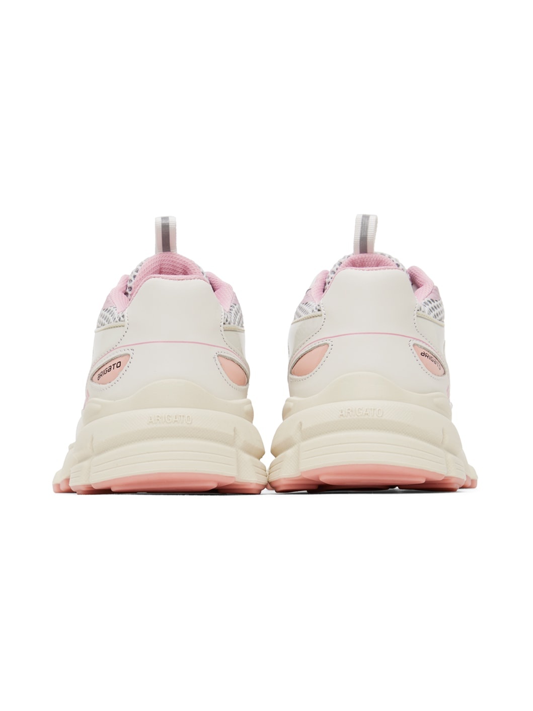 White & Pink Marathon Sneakers - 2