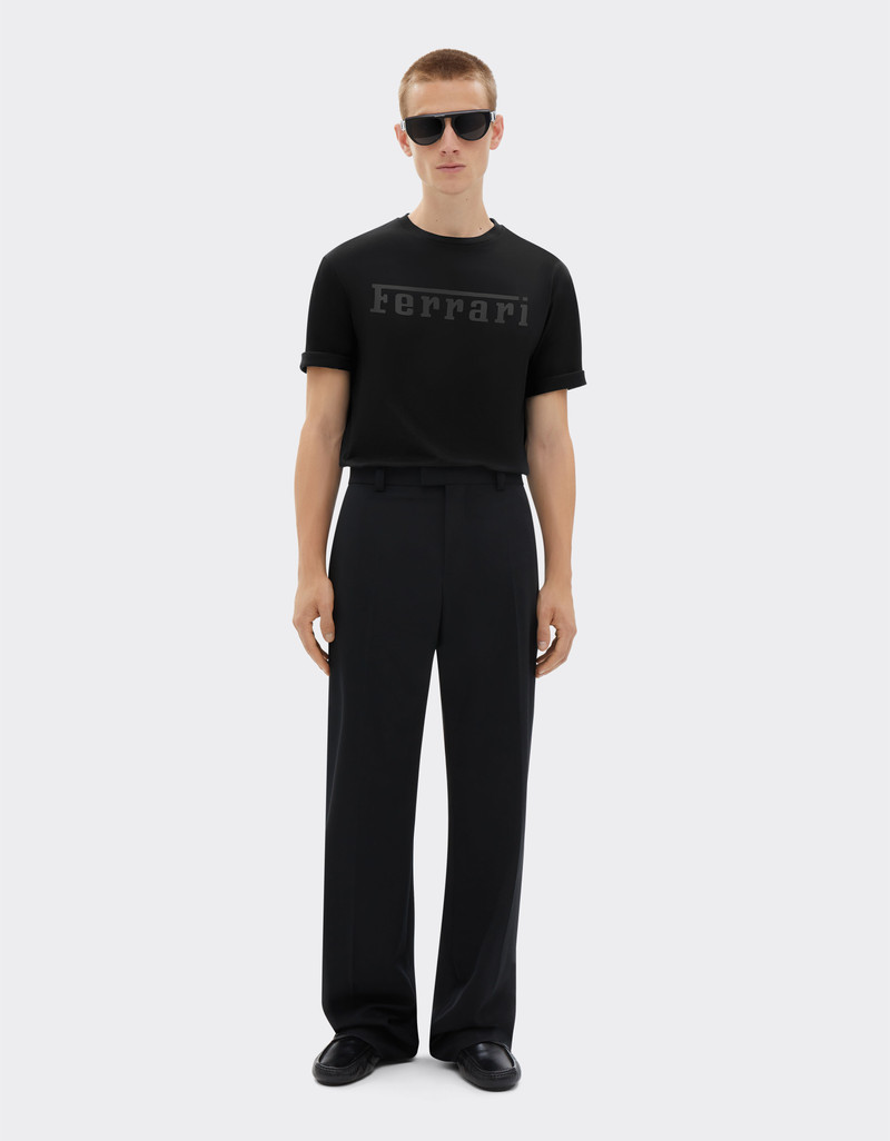 Ferrari Cotton T-shirt with Ferrari logo outlook