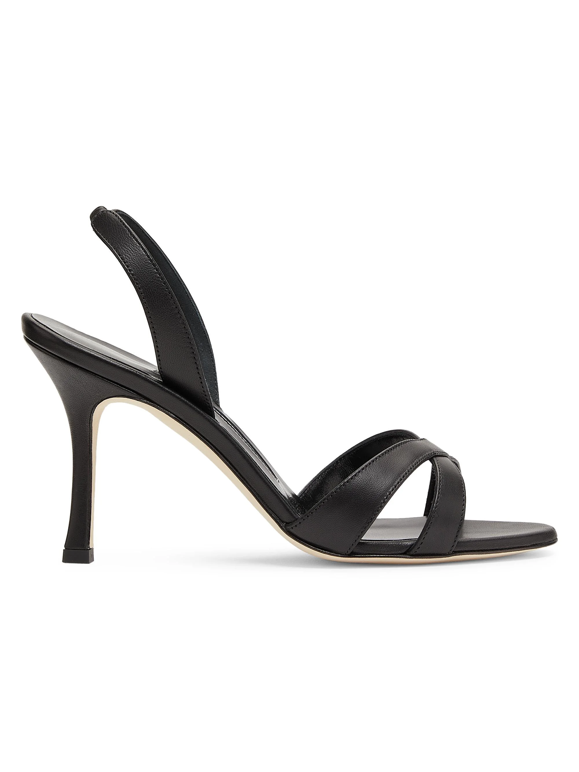 Women's Callasli Leather Slingback Sandals - Black - 1