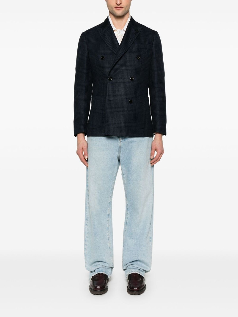 LARDINI checked blazer outlook