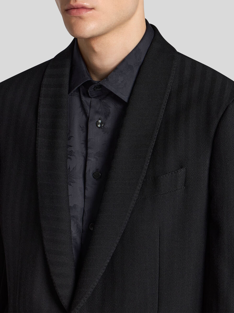 SINGLE-BREASTED JACKET WITH SHAWL LAPELS - 2