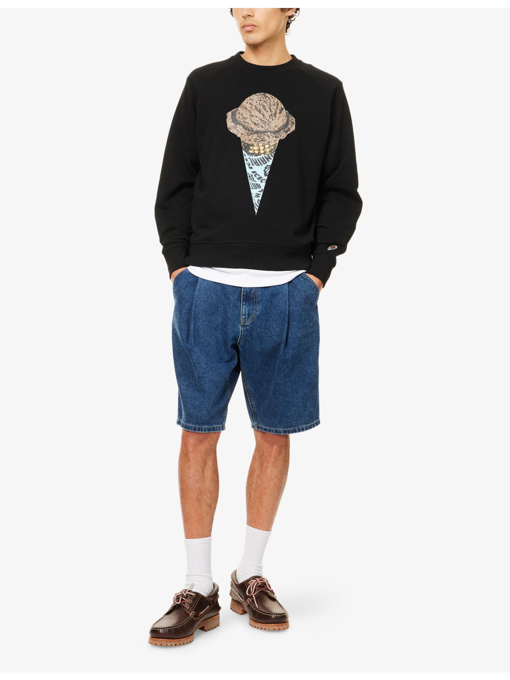 Cone Crewneck Cotton-Jersey Sweatshirt - 2