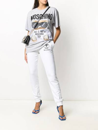 Moschino Milano logo-print track pants outlook