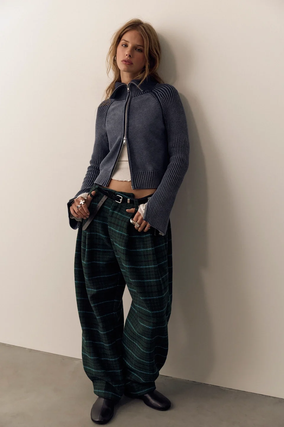 Nine Lives Plaid Trousers - 1