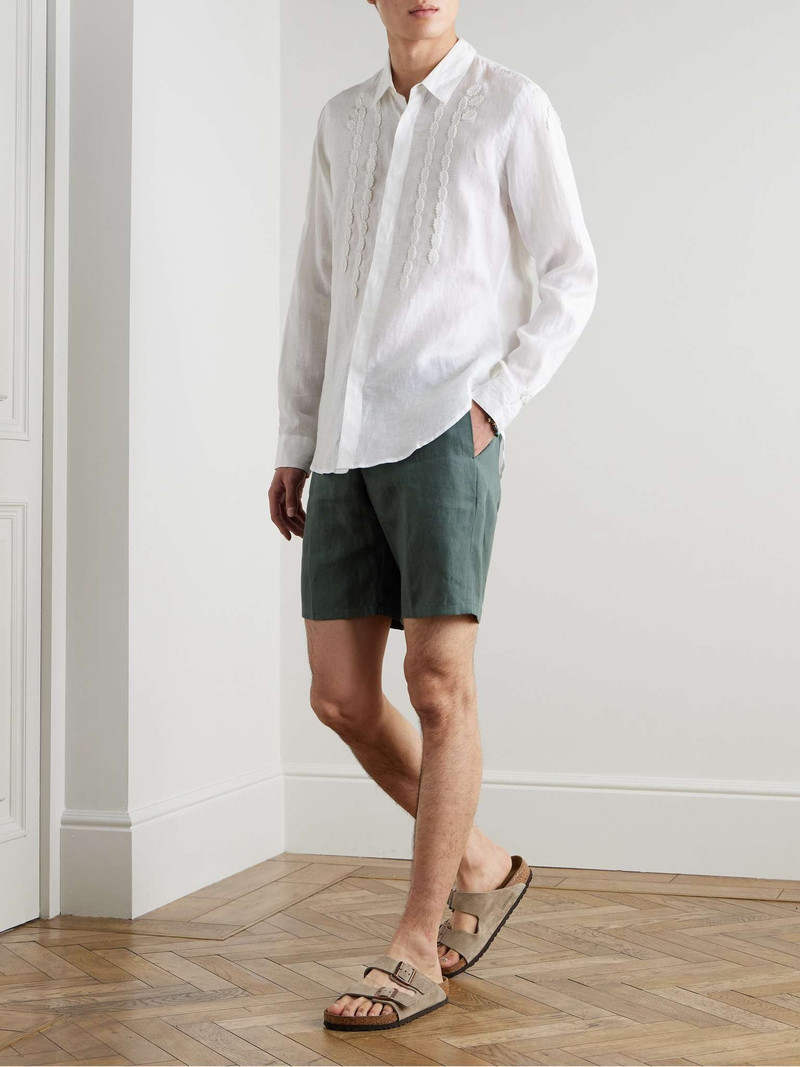 ORLEBAR BROWN Giles Appliquéd Linen Shirt outlook