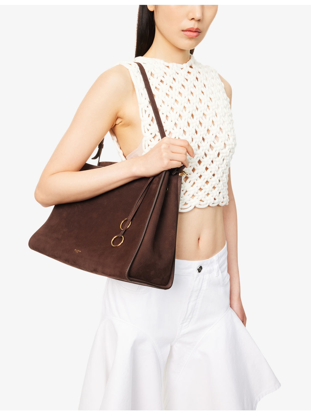 Le Click Square Medium Leather Shoulder Bag - 2