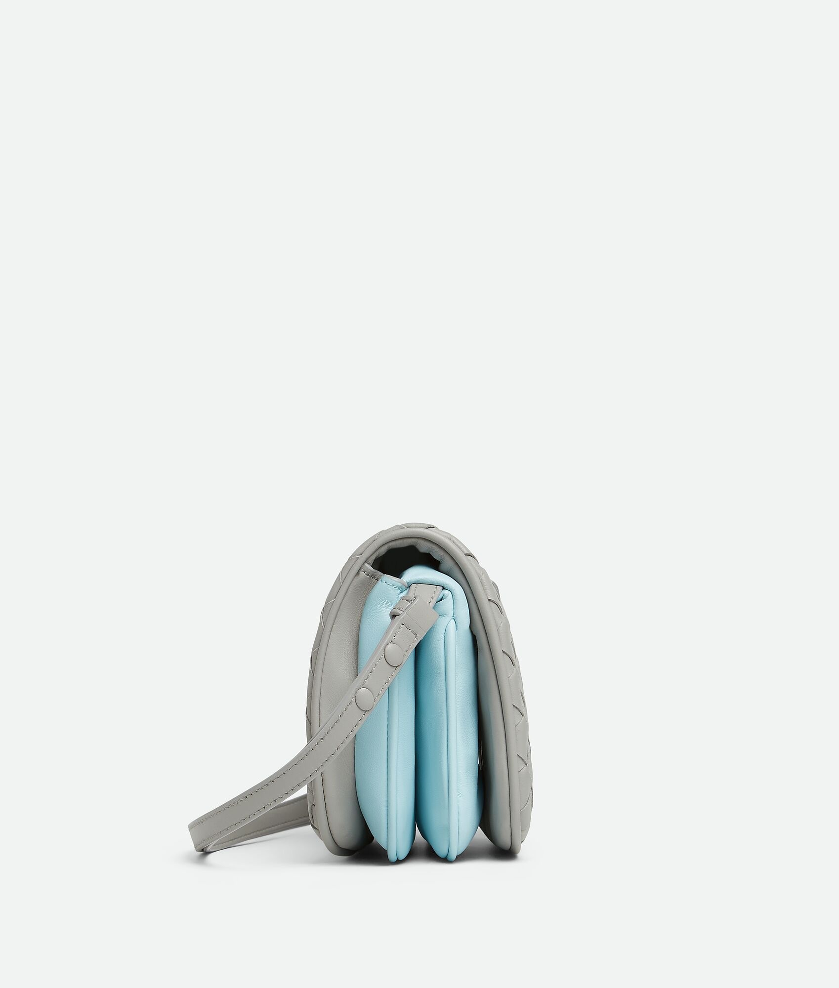 Intrecciato Puff Pouch On Strap - 4