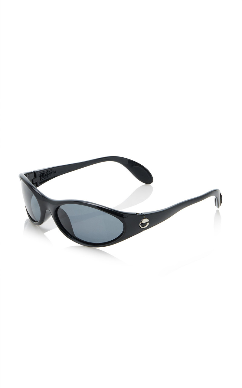 COPERNI Cycling Round-Frame Acetate Sunglasses black outlook