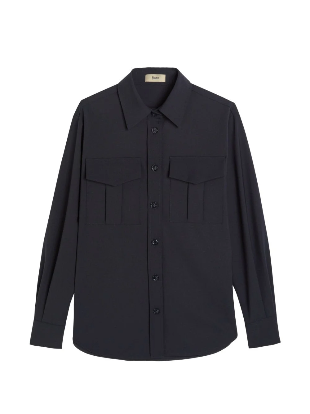 flap-pocket buttoned shirt - 1