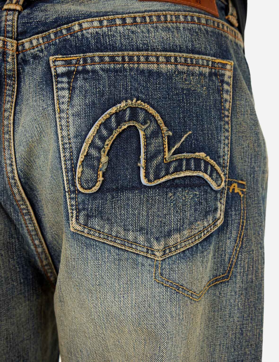 7-Pocket Design Vintage Washed Loose Fit Jeans #2038 - 10