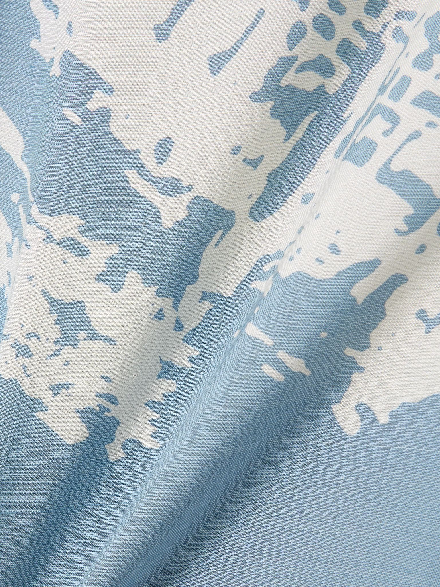 Tasseled printed silk and cotton-blend shantung tank Blue - 4