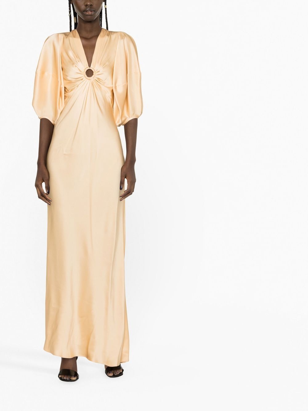 V-neck short-sleeve dress - 2