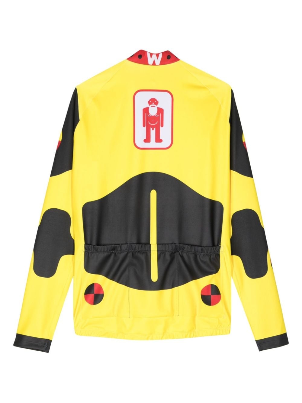 Dummy-print long-sleeve cycling top - 2