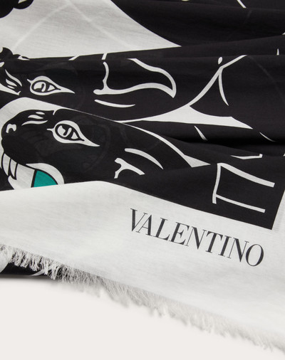 Valentino SARONG + CLUTCH WITH VALENTINO ESCAPE PANTHER COTTON PRINT outlook