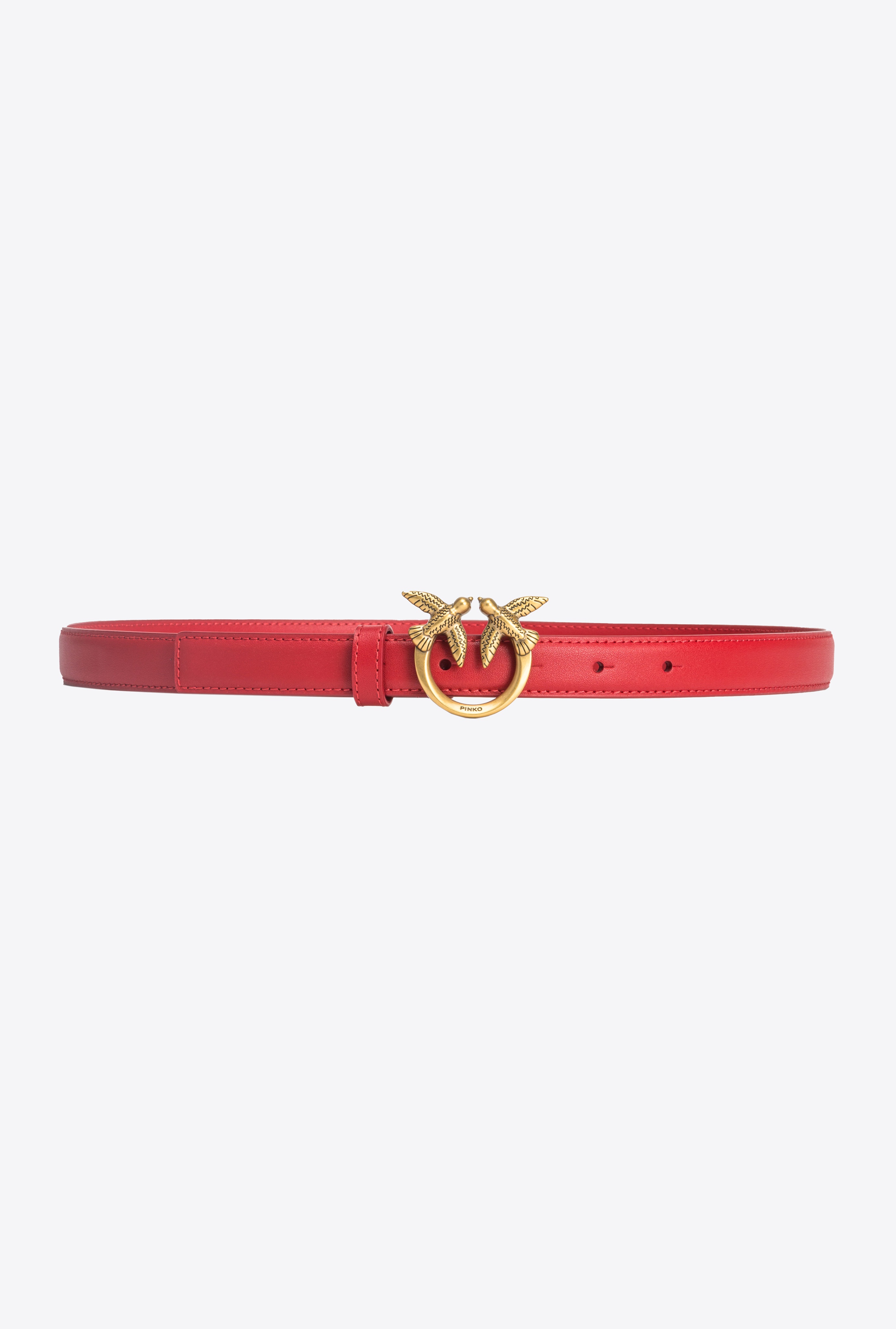 LOVE BIRDS THIN LEATHER BELT 2CM - 1