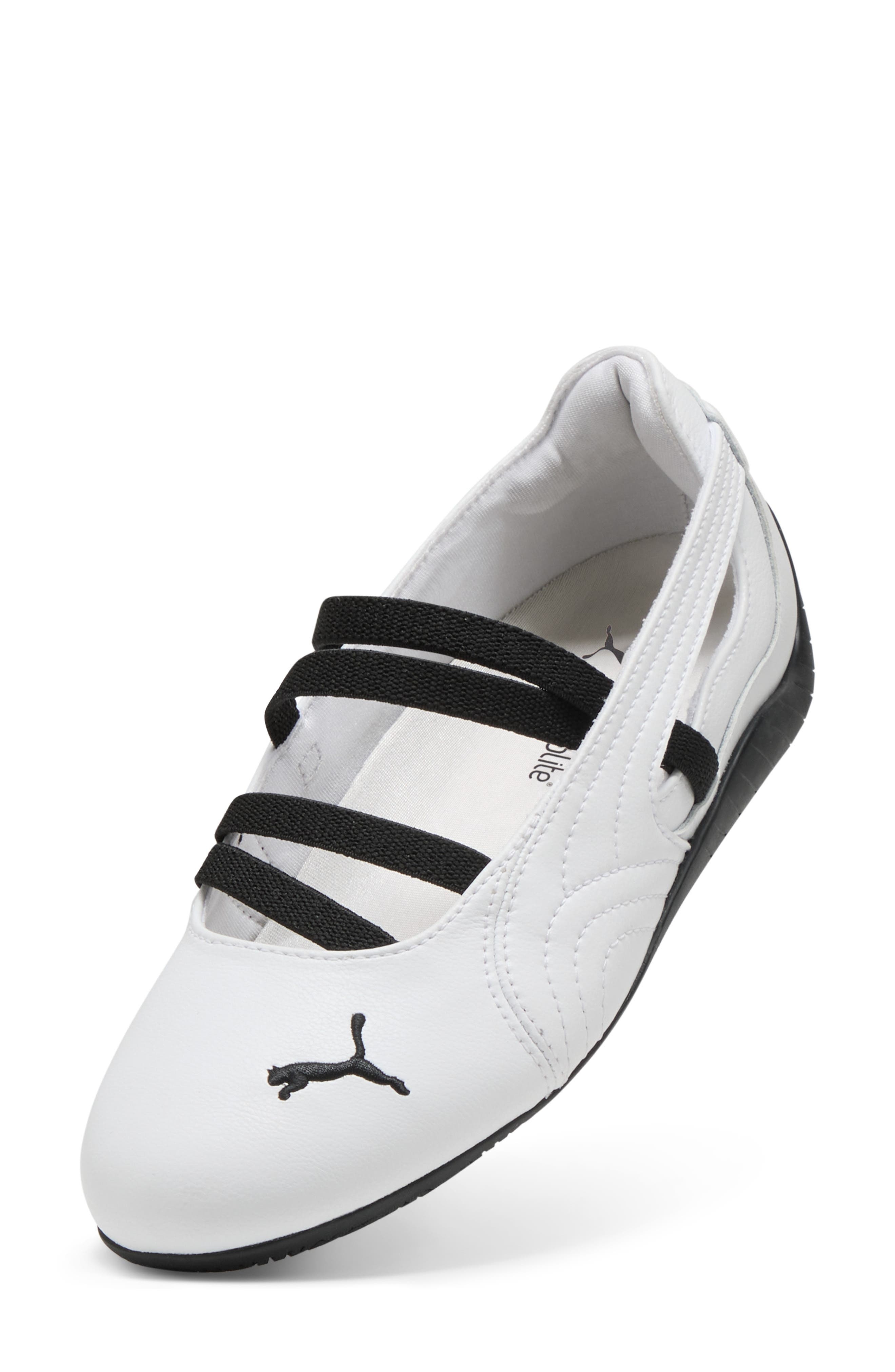 PUMA Speedcat Ballet Sneaker in Puma White/Puma White/Black at Nordstrom - 6