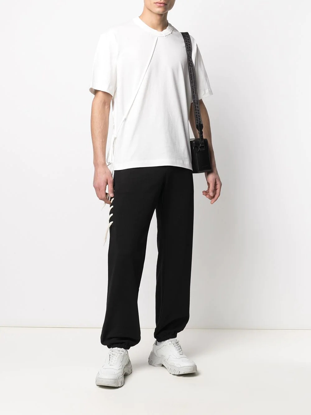 contrasting laced track pants - 2