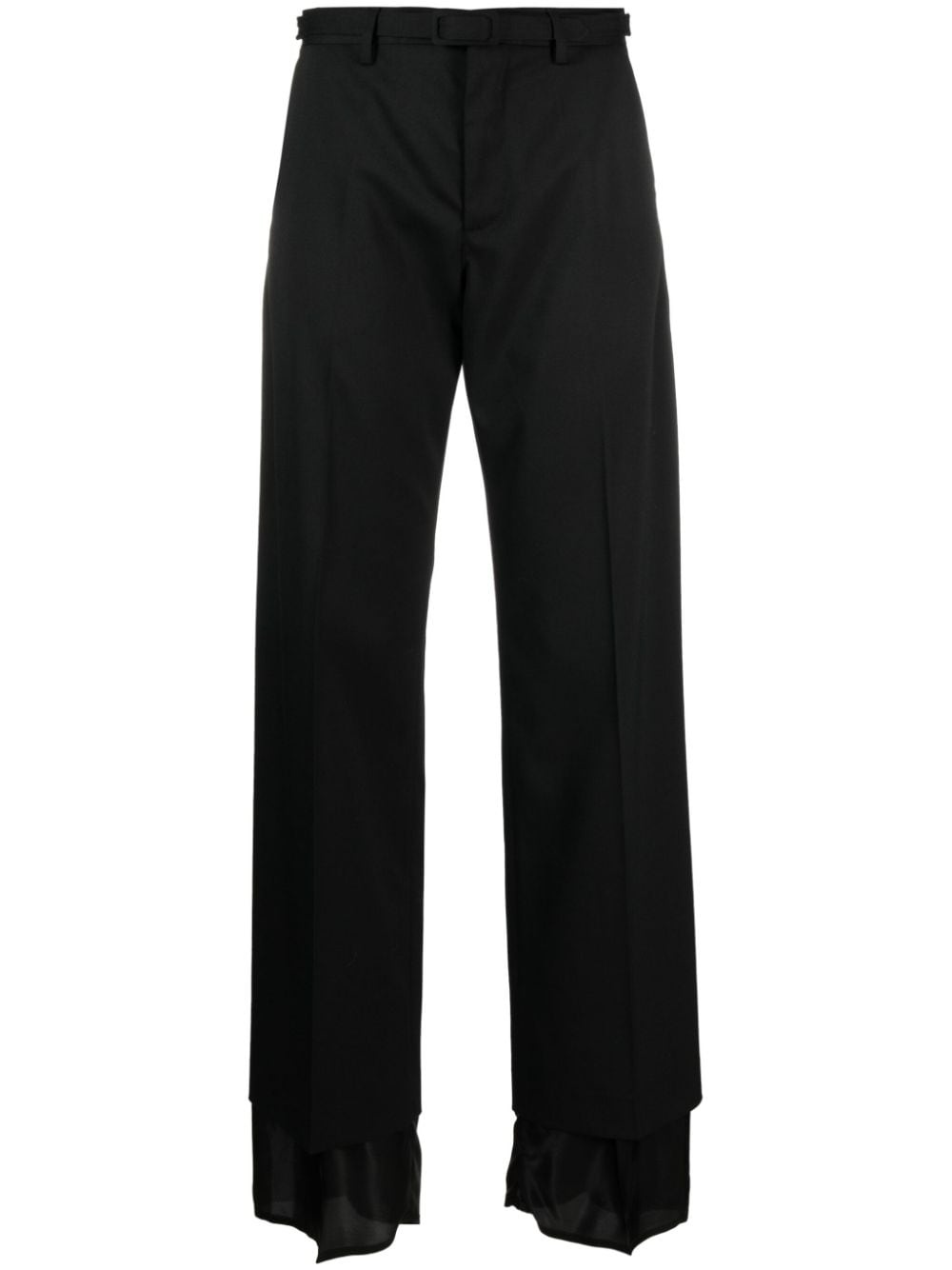 high-waisted flared trousers - 1