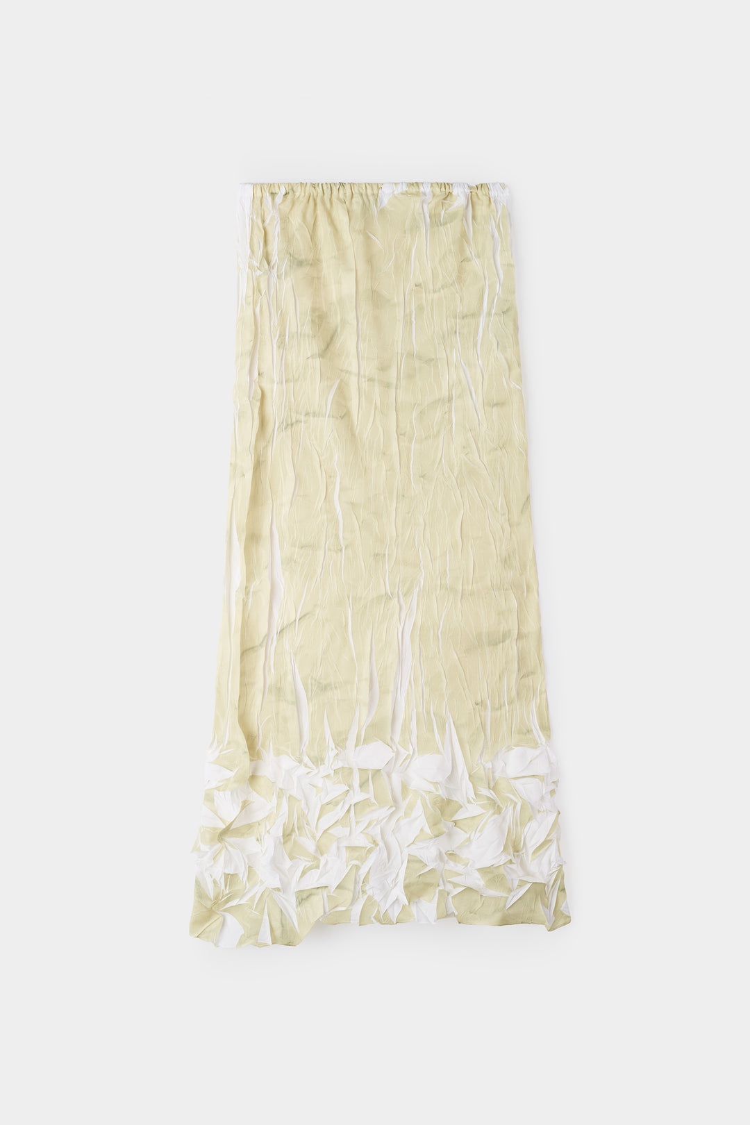 PLEATED SKIRT / beige wrinkled print - 2