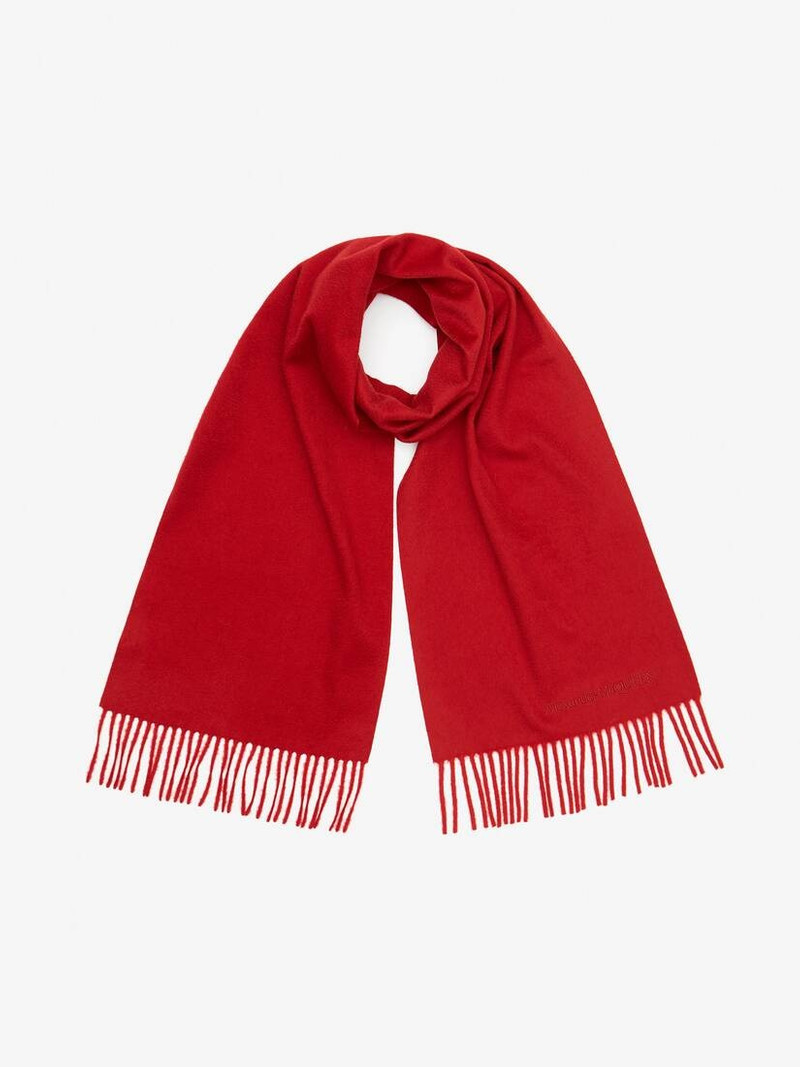 Alexander Mcqueen Cashmere Scarf in Red 3