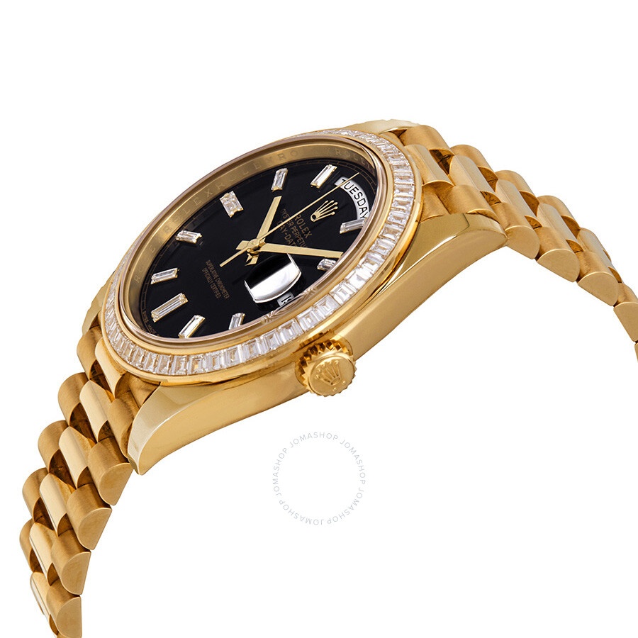 Rolex Day-Date Black Dial 18K Yellow Gold President Automatic Men's Watch 228398BKDP - 2