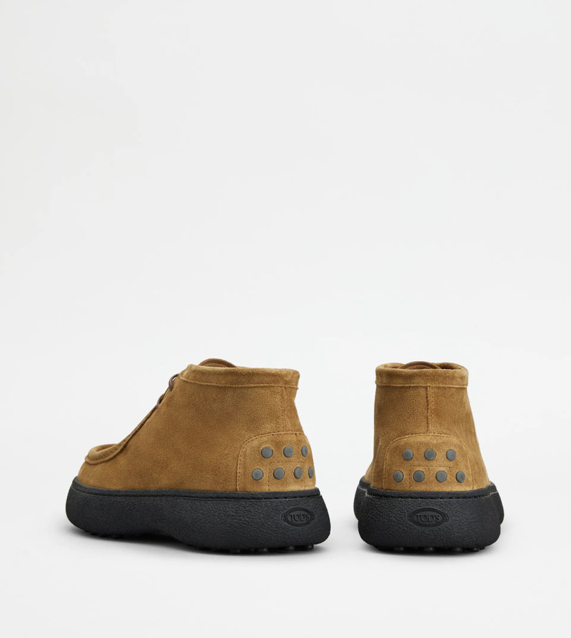 TOD'S W. G. ANKLE BOOTS IN SUEDE - BROWN 3
